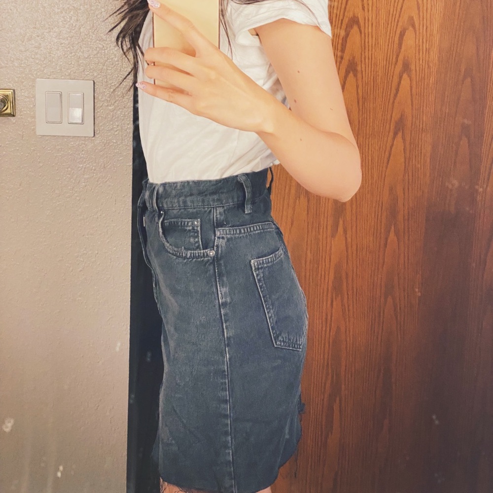 Brandy Melville black jean skirt - Picture 3 of 4